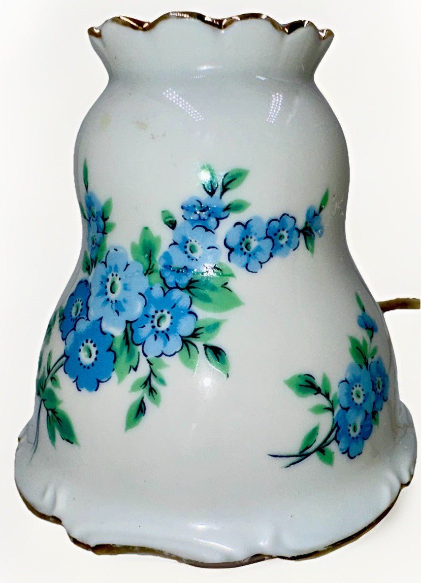Perfume Diffuser Night Lamp Blue Forget Me Nots Vintage Porcelain Dresser Piece - AntiquesEtceteraPerfume Diffuser Night Lamp Blue Forget Me Nots Vintage Porcelain Dresser PieceUnbrandedAntiquesEtcetera