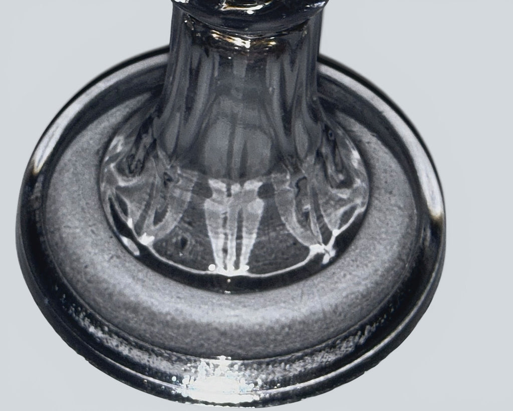 Petite Whale Oil Lamp Boston and Sandwich Glass Octagonal Thumbprint PanelsAntiquesEtcetera