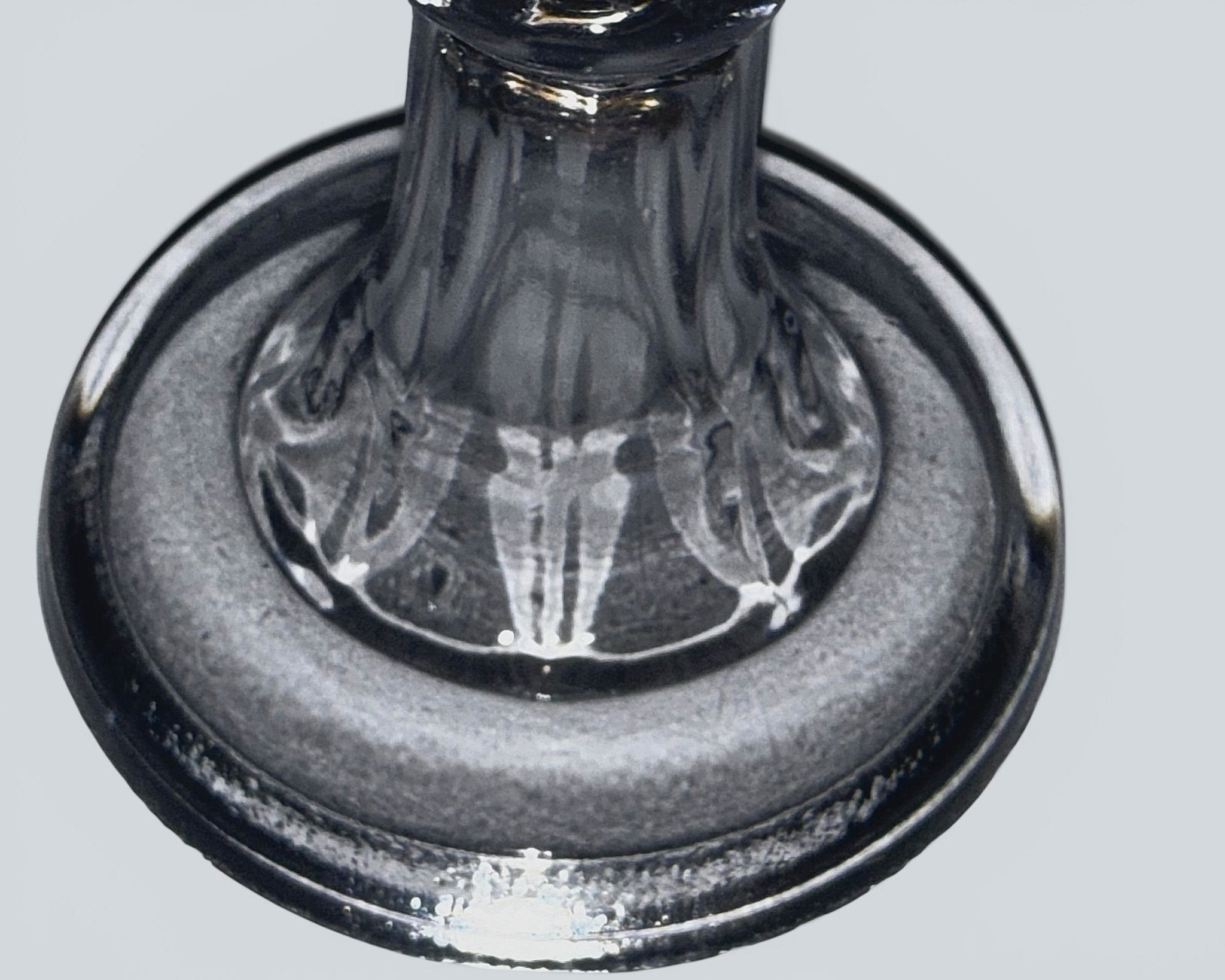 Petite Whale Oil Lamp Boston and Sandwich Glass Octagonal Thumbprint PanelsAntiquesEtcetera