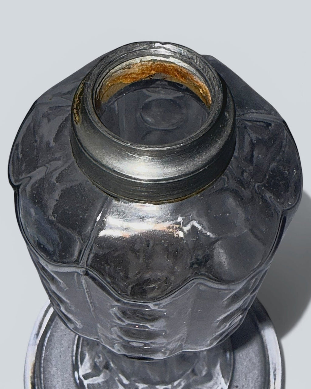 Petite Whale Oil Lamp Boston and Sandwich Glass Octagonal Thumbprint PanelsAntiquesEtcetera
