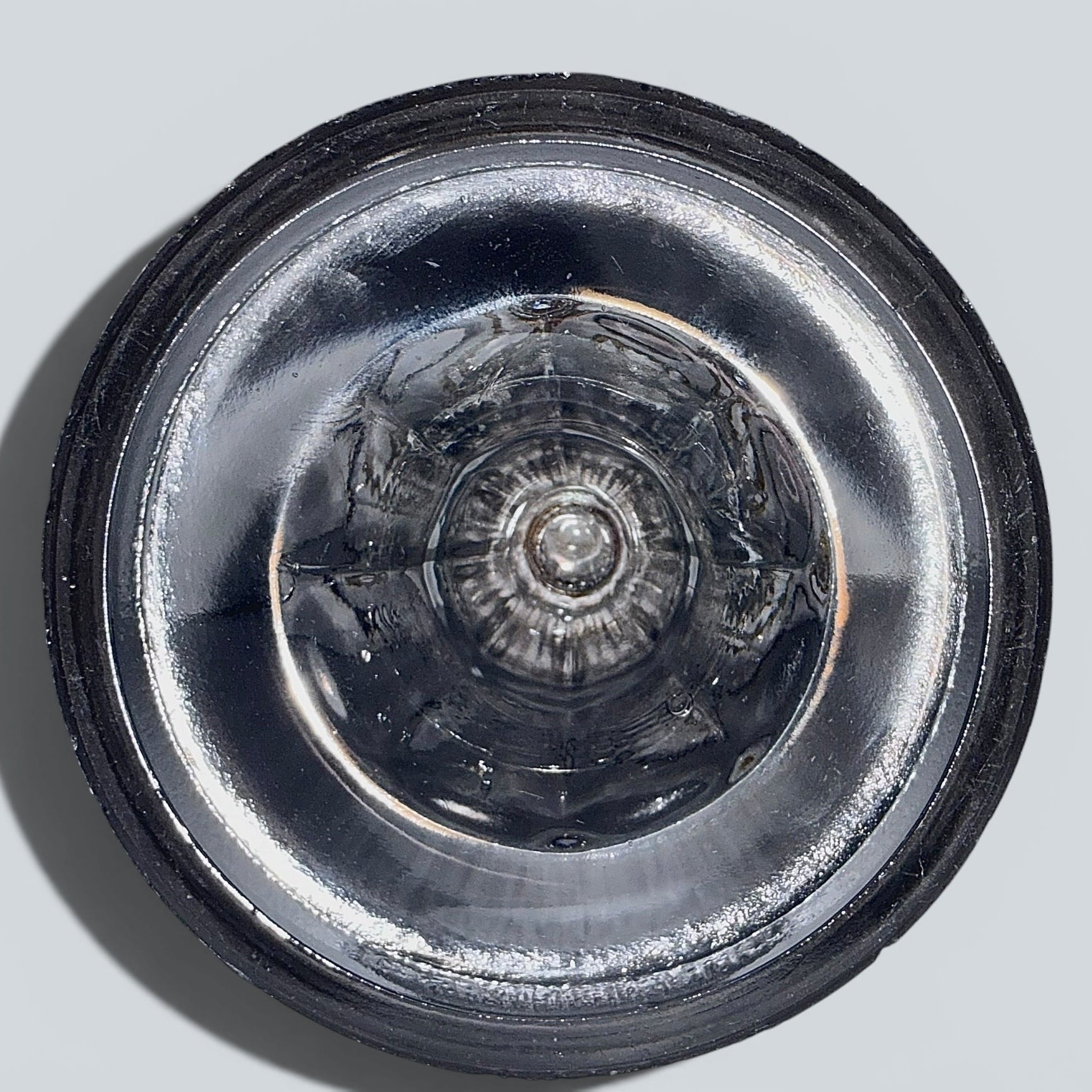 Petite Whale Oil Lamp Boston and Sandwich Glass Octagonal Thumbprint PanelsAntiquesEtcetera