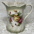 Porcelain Milk Pitcher Rose Garland Motif C P Co DIXIE Stamp Antique 6 3/8" HighAntiquesEtcetera