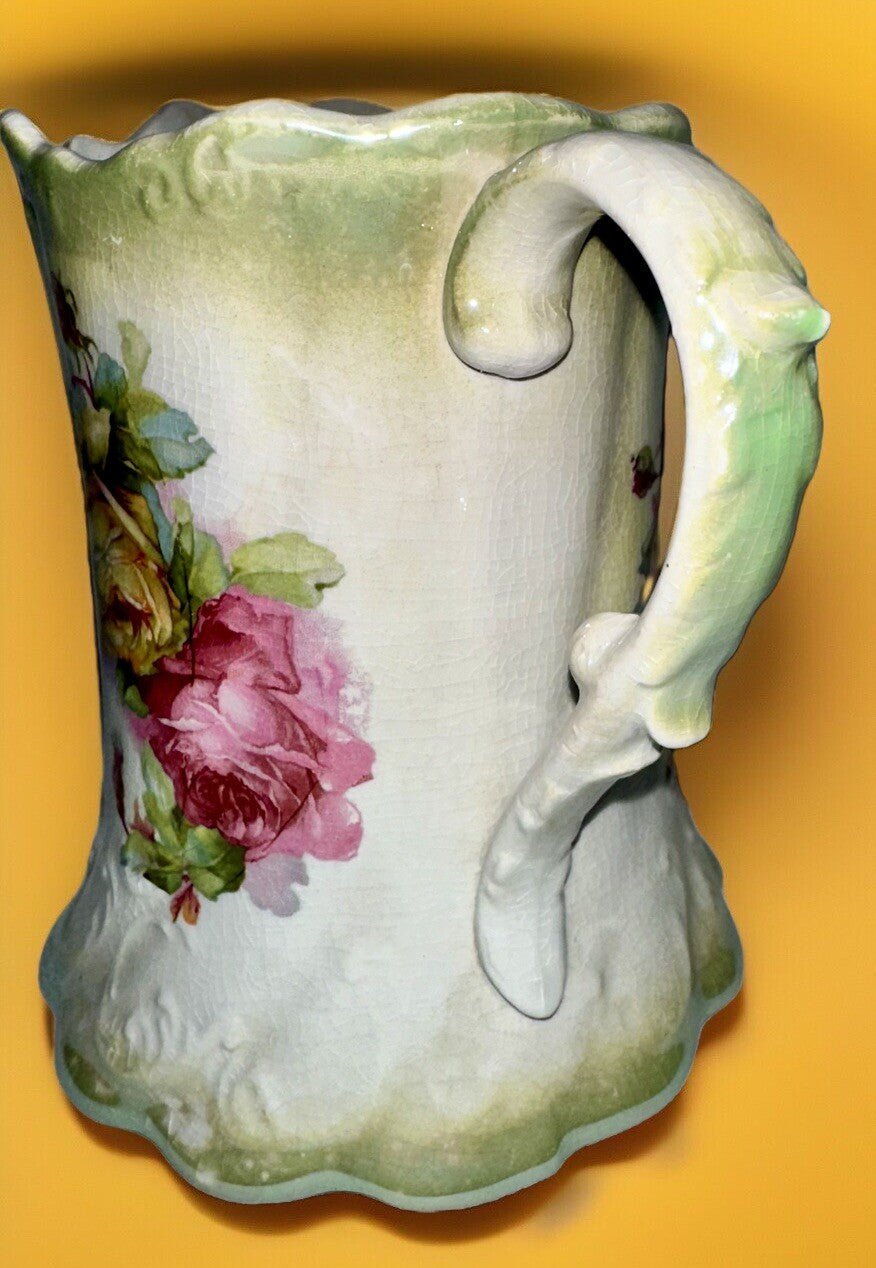 Porcelain Milk Pitcher Rose Garland Motif C P Co DIXIE Stamp Antique 6 3/8" High - AntiquesEtceteraPorcelain Milk Pitcher Rose Garland Motif C P Co DIXIE Stamp Antique 6 3/8" HighC P Co. DixieAntiquesEtcetera