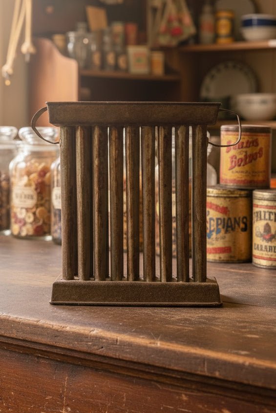 Primitive Metal Taper Candle Mold Makes 18 Candles 10.5" Country Decor with Two Handles - AntiquesEtceteraPrimitive Metal Taper Candle Mold Makes 18 Candles 10.5" Country Decor with Two HandlesAntique Candle MoldAntiquesEtceteraAntiquesEtcetera