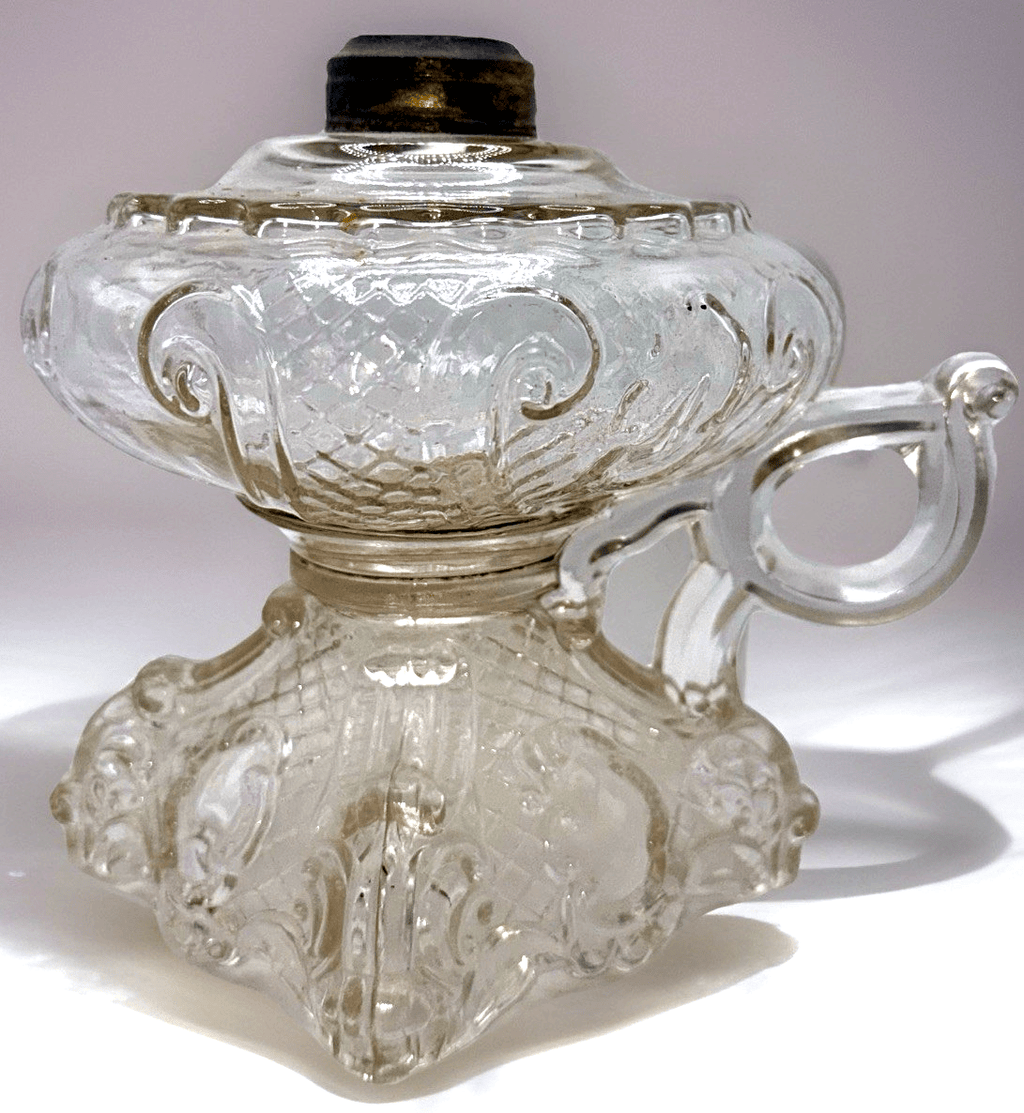 Princess Feather Footed Hand Oil Lamp Kerosene Unusual Variation of Handle THURO - AntiquesEtceteraPrincess Feather Footed Hand Oil Lamp Kerosene Unusual Variation of Handle THUROAntiqueAntiquesEtcetera