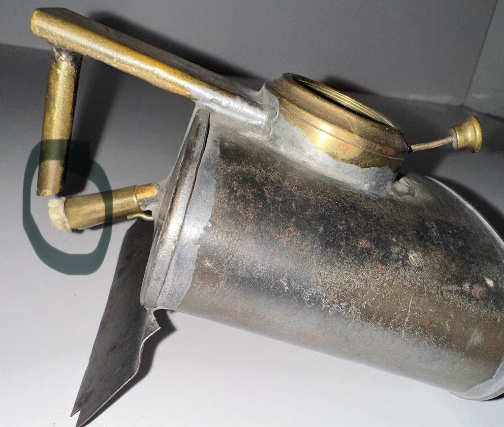 Rare Antique Canteen Form Whale Oil Kerosene Lamp w/ Dual Burners & Extinguisher - AntiquesEtceteraRare Antique Canteen Form Whale Oil Kerosene Lamp w/ Dual Burners & ExtinguisherAntiqueAntiquesEtcetera