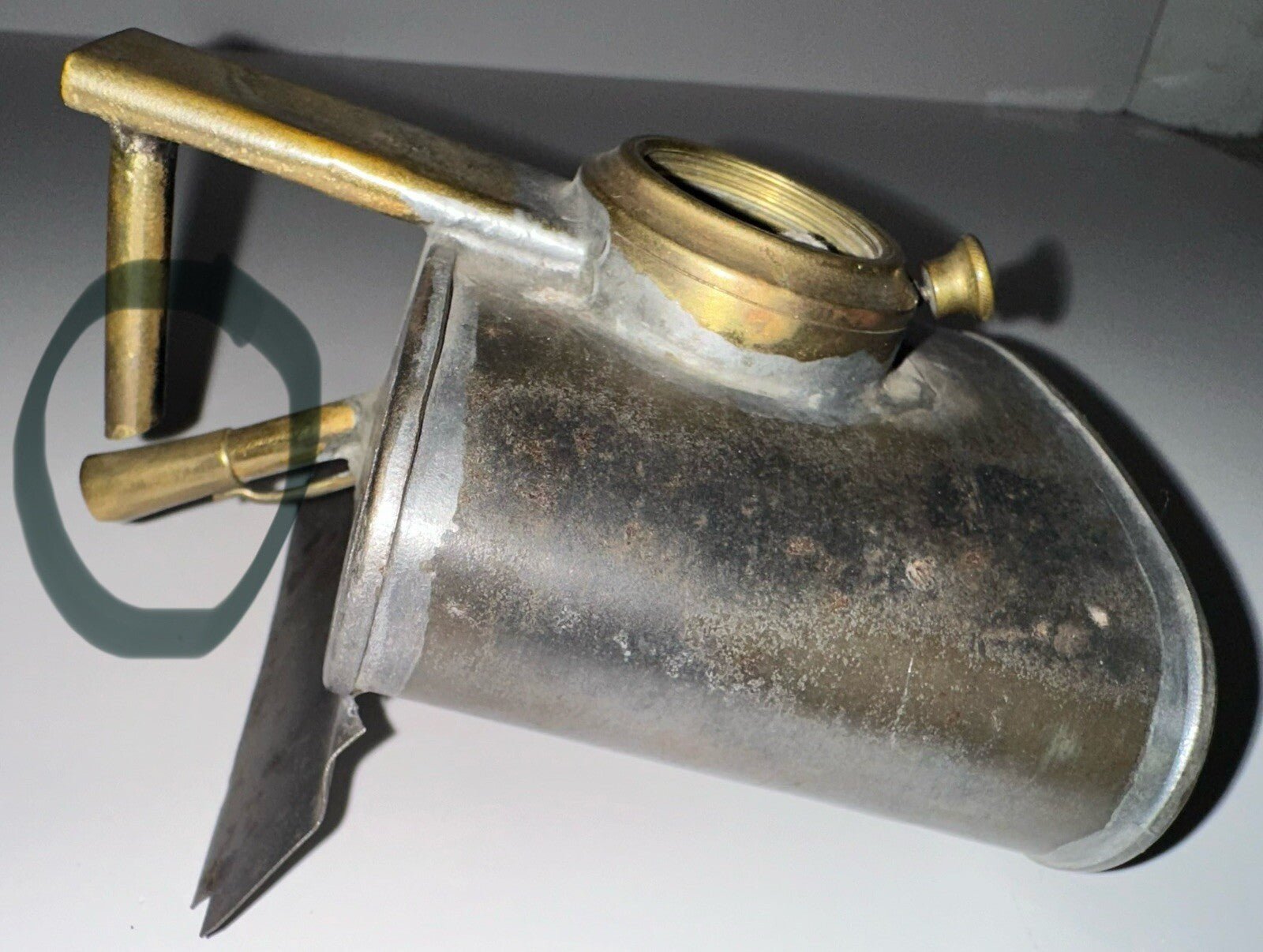 Rare Antique Canteen Form Whale Oil Kerosene Lamp w/ Dual Burners & Extinguisher - AntiquesEtceteraRare Antique Canteen Form Whale Oil Kerosene Lamp w/ Dual Burners & ExtinguisherAntiqueAntiquesEtcetera