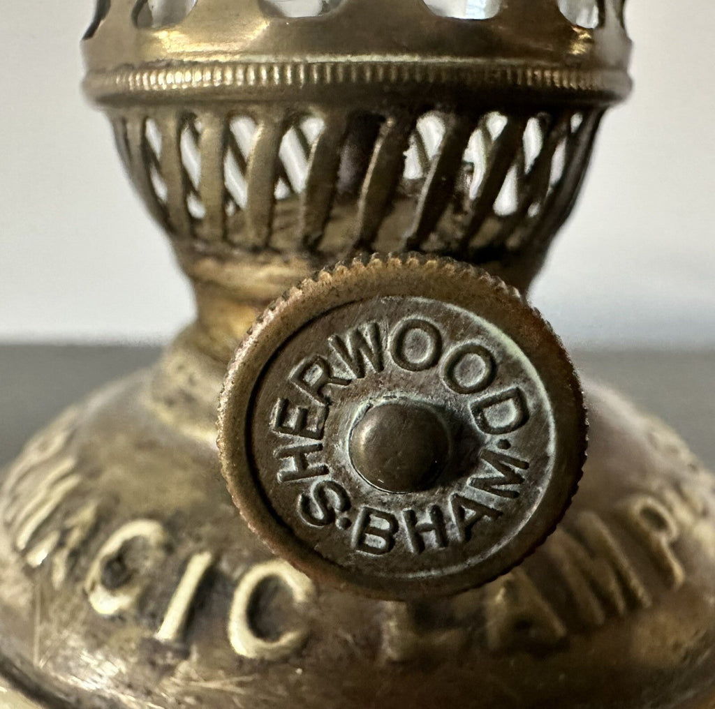 RARE Antique Sherwood's Junior Magic Lamp Oil Kerosene Birmingham - w/ Burner - AntiquesEtceteraRARE Antique Sherwood's Junior Magic Lamp Oil Kerosene Birmingham - w/ BurnerSherwoodAntiquesEtcetera