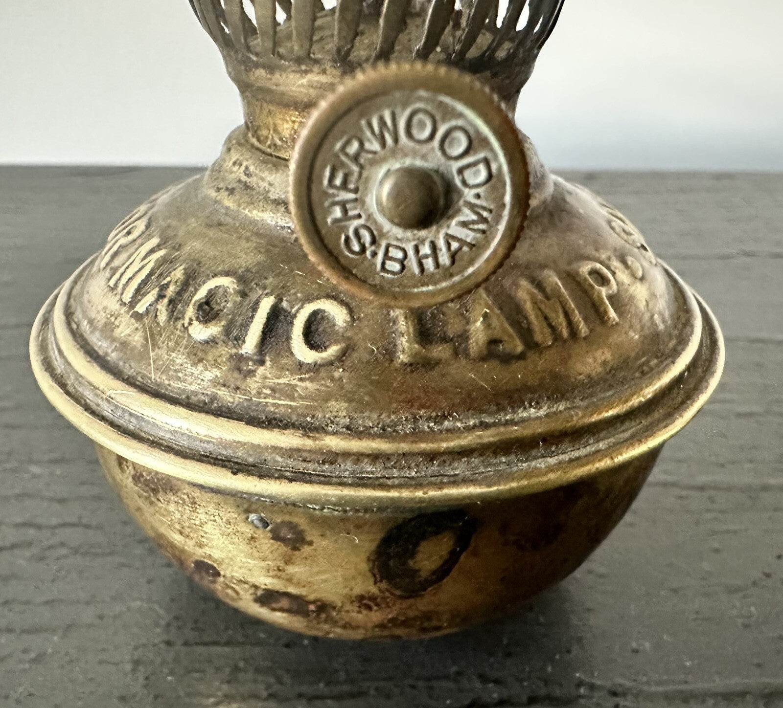 RARE Antique Sherwood's Junior Magic Lamp Oil Kerosene Birmingham - w/ Burner - AntiquesEtceteraRARE Antique Sherwood's Junior Magic Lamp Oil Kerosene Birmingham - w/ BurnerSherwoodAntiquesEtcetera
