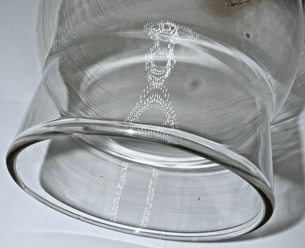 Rayo Queen Anne Kerosene Oil Lamp Burner No. 2 Size with Pie Crust Glass Chimney - AntiquesEtceteraRayo Queen Anne Kerosene Oil Lamp Burner No. 2 Size with Pie Crust Glass ChimneyScovill Mfg. Co. RayoAntiquesEtcetera