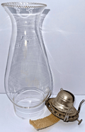 Rayo Queen Anne Kerosene Oil Lamp Burner No. 2 Size with Pie Crust Glass Chimney - AntiquesEtceteraRayo Queen Anne Kerosene Oil Lamp Burner No. 2 Size with Pie Crust Glass ChimneyScovill Mfg. Co. RayoAntiquesEtcetera