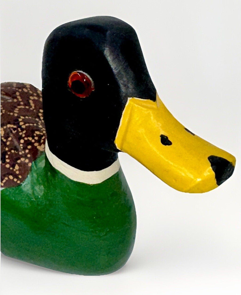Ring - Necked Duck Decoy Glass Eyes Hand Carved & Painted Vintage 8 1/2" Long - AntiquesEtceteraRing - Necked Duck Decoy Glass Eyes Hand Carved & Painted Vintage 8 1/2" LongUnbrandedAntiquesEtcetera