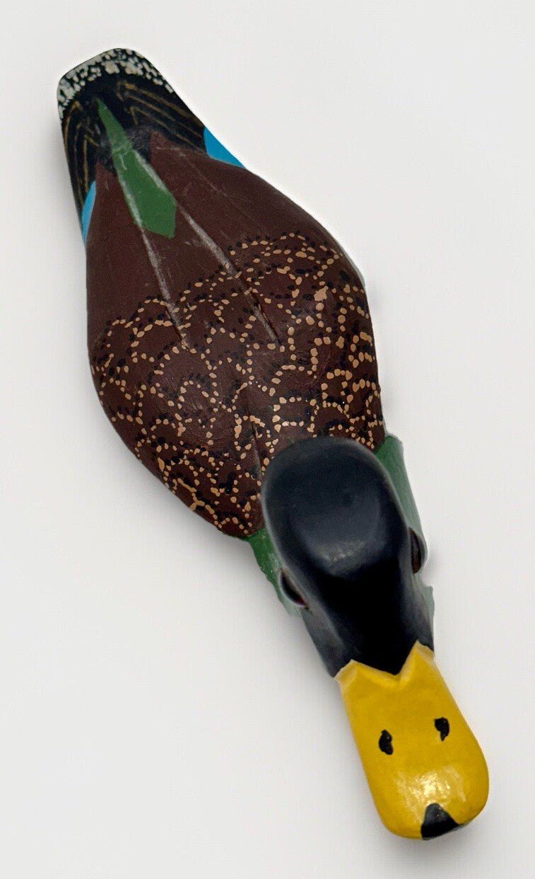 Ring - Necked Duck Decoy Glass Eyes Hand Carved & Painted Vintage 8 1/2" Long - AntiquesEtceteraRing - Necked Duck Decoy Glass Eyes Hand Carved & Painted Vintage 8 1/2" LongUnbrandedAntiquesEtcetera