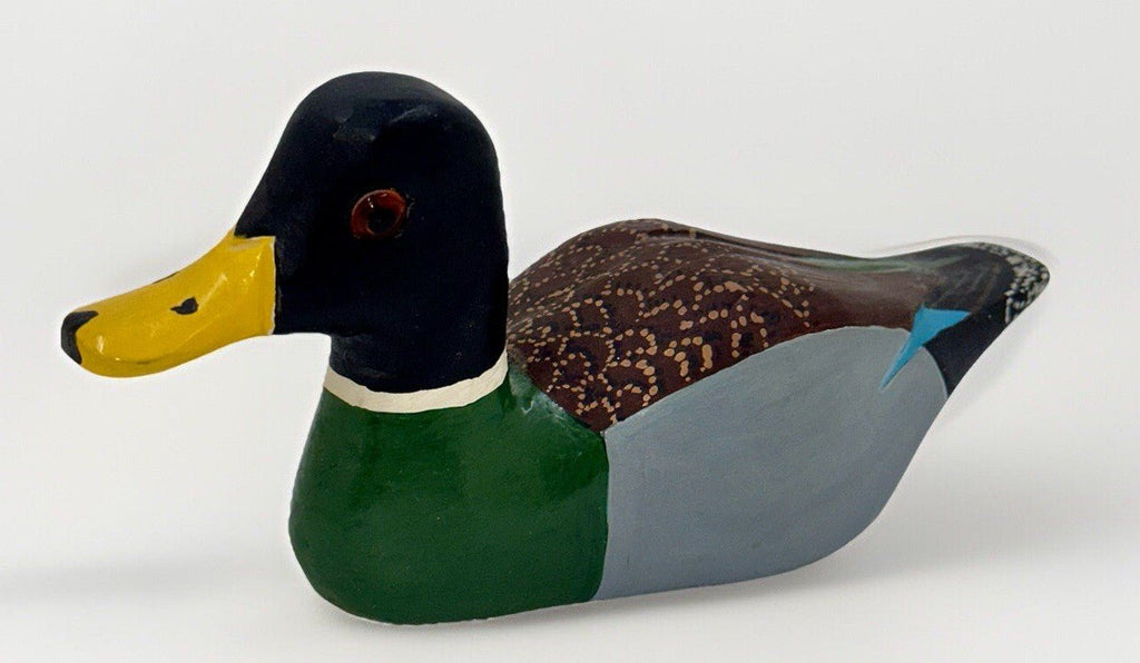 Ring - Necked Duck Decoy Glass Eyes Hand Carved & Painted Vintage 8 1/2" Long - AntiquesEtceteraRing - Necked Duck Decoy Glass Eyes Hand Carved & Painted Vintage 8 1/2" LongUnbrandedAntiquesEtcetera
