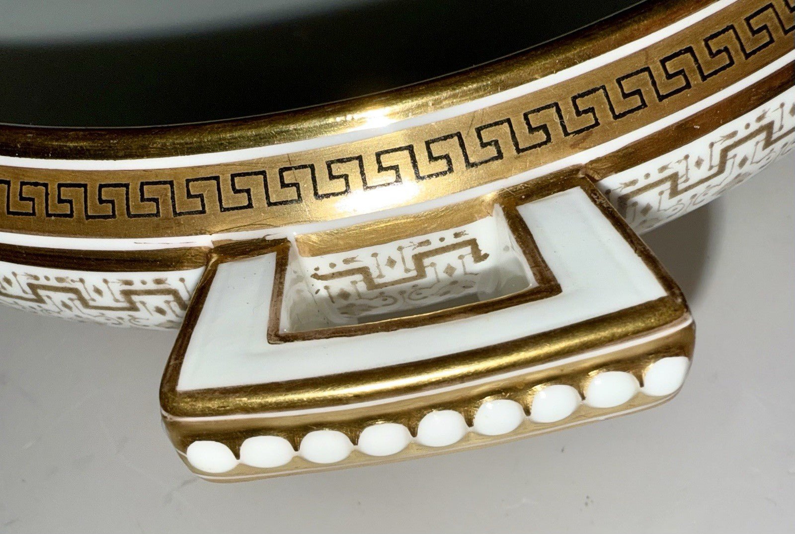 Royal Cauldon H8713 Porcelain Serving Bowl & Gravy Boat Greek Key Gold No Lids - AntiquesEtceteraRoyal Cauldon H8713 Porcelain Serving Bowl & Gravy Boat Greek Key Gold No LidsRoyal CauldonAntiquesEtcetera
