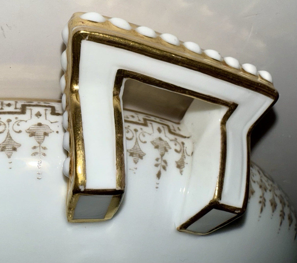 Royal Cauldon H8713 Porcelain Serving Bowl & Gravy Boat Greek Key Gold No Lids - AntiquesEtceteraRoyal Cauldon H8713 Porcelain Serving Bowl & Gravy Boat Greek Key Gold No LidsRoyal CauldonAntiquesEtcetera