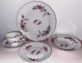 Royal Kent 5 Piece Place Setting Bavarian Moss Rose Gold Trim Embossed Rim RKT8 - AntiquesEtceteraRoyal Kent 5 Piece Place Setting Bavarian Moss Rose Gold Trim Embossed Rim RKT8Royal KentAntiquesEtcetera