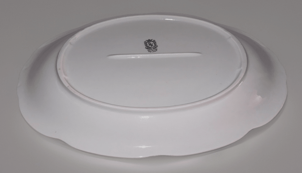 Royal Kent Oval Serving Platter Bavarian Moss Rose 13x9 Gold & Embossed Rim RKT8 - AntiquesEtceteraRoyal Kent Oval Serving Platter Bavarian Moss Rose 13x9 Gold & Embossed Rim RKT8Royal KentAntiquesEtcetera