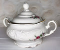 Royal Kent Sugar Bowl with Lid Bavarian Moss Rose Gold Trim & Embossed Rim RKT8 - AntiquesEtceteraRoyal Kent Sugar Bowl with Lid Bavarian Moss Rose Gold Trim & Embossed Rim RKT8Royal KentAntiquesEtcetera