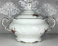 Royal Kent Sugar Bowl with Lid Bavarian Moss Rose Gold Trim & Embossed Rim RKT8AntiquesEtcetera