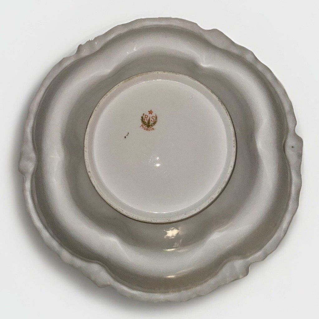 RS Prussia Serving Bowl Lush Pink & Yellow Roses Stepped Form 10 3/4" Mold 201 - AntiquesEtceteraRS Prussia Serving Bowl Lush Pink & Yellow Roses Stepped Form 10 3/4" Mold 201RS PrussiaAntiquesEtcetera