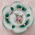 RS Prussia Serving Bowl Lush Ruffled & Scalloped Yellow Pink Roses, Blue DaisiesAntiquesEtcetera