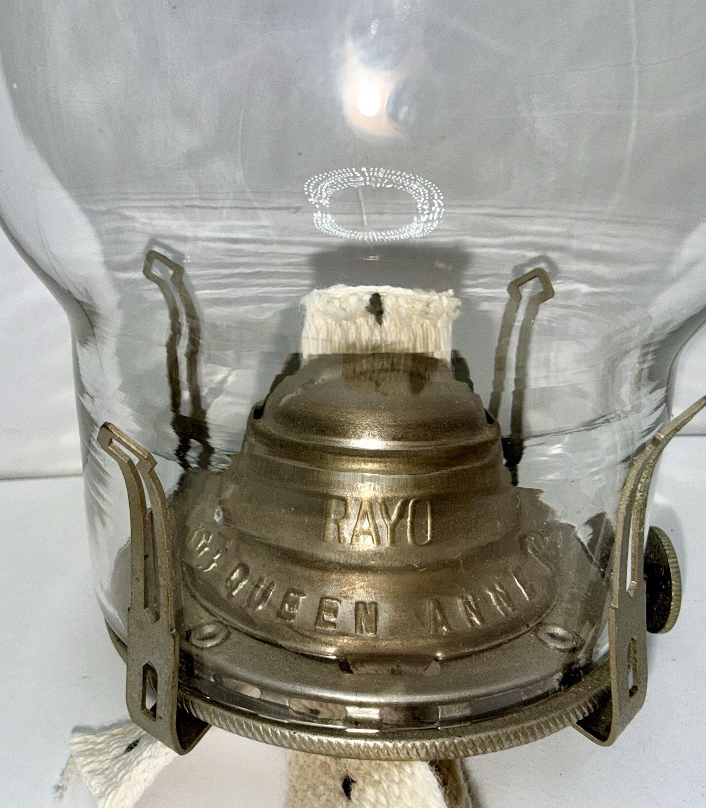 Scovill RAYO No. 1 Kerosene Oil Lamp Burner Queen Anne Wick & Pearl Top Chimney - AntiquesEtceteraScovill RAYO No. 1 Kerosene Oil Lamp Burner Queen Anne Wick & Pearl Top ChimneyAntiquesEtceteraAntiquesEtcetera