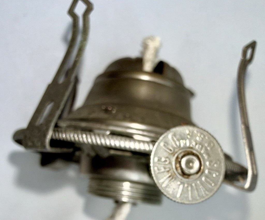 Scovill RAYO No. 1 Kerosene Oil Lamp Burner Queen Anne Wick & Pearl Top Chimney - AntiquesEtceteraScovill RAYO No. 1 Kerosene Oil Lamp Burner Queen Anne Wick & Pearl Top ChimneyAntiquesEtceteraAntiquesEtcetera