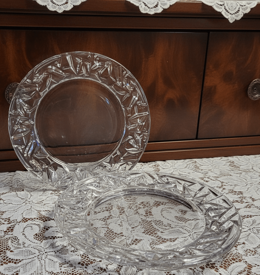 Set of Two TIFFANY & Co Rock Cut Crystal 8.5” Plates - each signed - AntiquesEtceteraSet of Two TIFFANY & Co Rock Cut Crystal 8.5” Plates - each signedElegant GlassTiffany & Co.AntiquesEtcetera