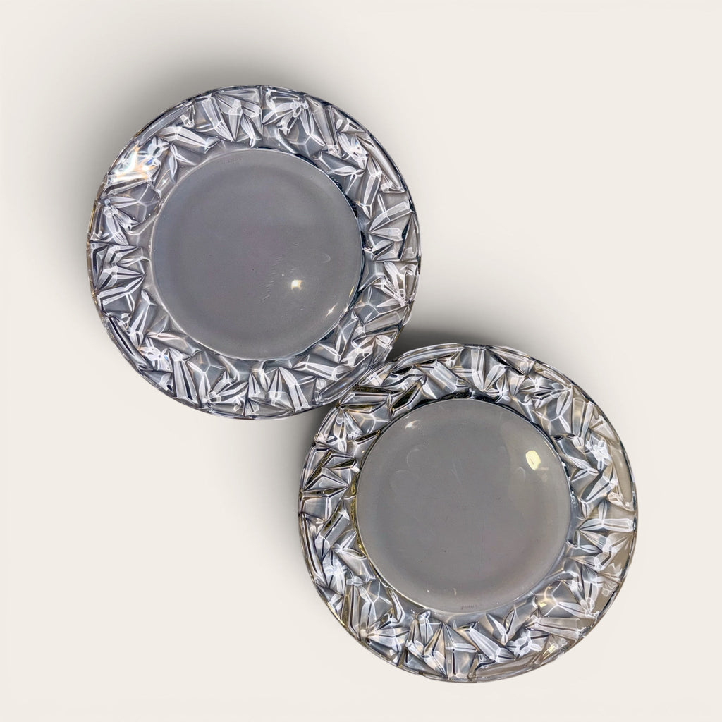 Set of Two TIFFANY & Co Rock Cut Crystal 8.5” Plates - each signed - AntiquesEtceteraSet of Two TIFFANY & Co Rock Cut Crystal 8.5” Plates - each signedElegant GlassTiffany & Co.AntiquesEtcetera