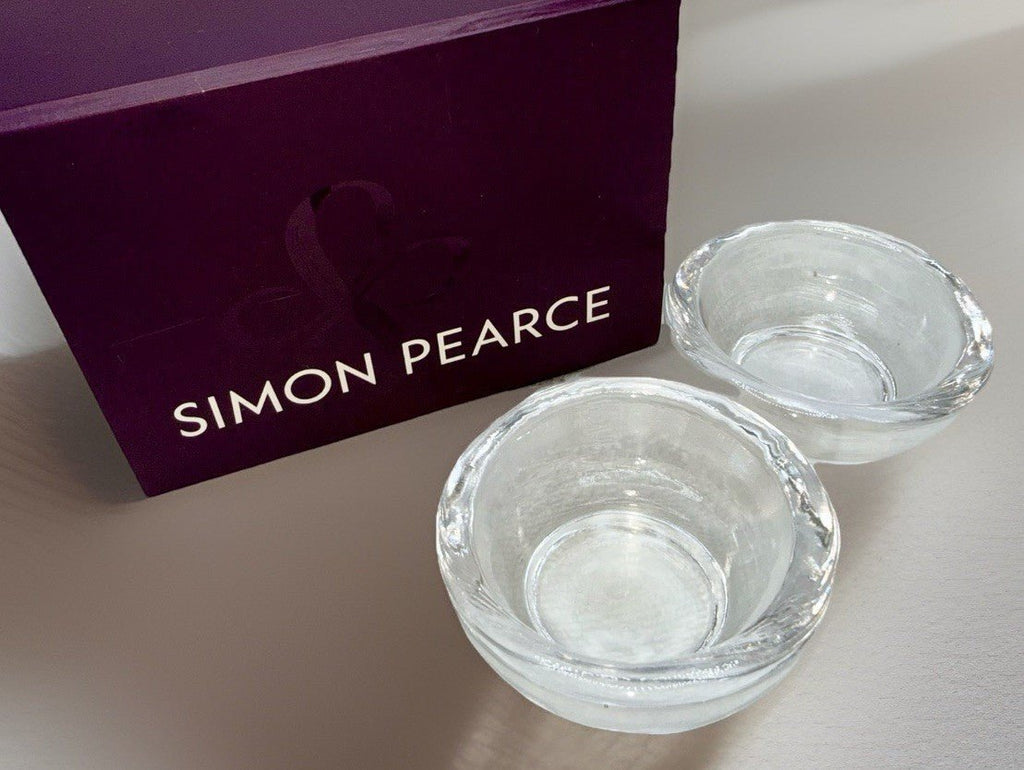 Simon Pearce ASCUTNEY Set of 2 Mini Bowls in Original Box, Signed 3" x 1 1/2" - AntiquesEtceteraSimon Pearce ASCUTNEY Set of 2 Mini Bowls in Original Box, Signed 3" x 1 1/2"Simon PearceAntiquesEtcetera