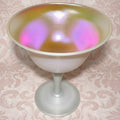 Steuben Calcite Glass Sherbet Signed Iridescent w/ Pink & Golden HighlightsAntiquesEtcetera