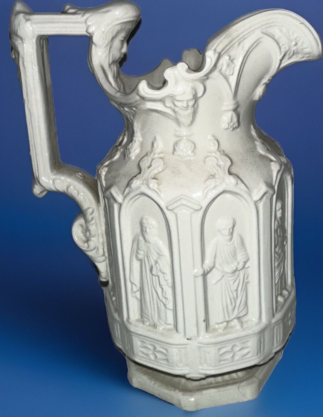 Stoneware The Apostles Pitcher Creamer Made in Italy Exquisite Detail No Damage - AntiquesEtceteraStoneware The Apostles Pitcher Creamer Made in Italy Exquisite Detail No DamageAntiquesEtceteraAntiquesEtcetera
