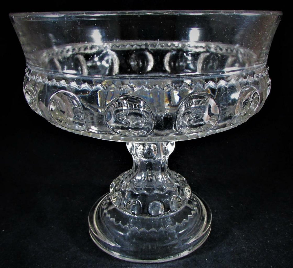 Stunning Vintage Clear Indiana Glass 8" Kings Crown Fruit Compote Pedestal Base - AntiquesEtceteraStunning Vintage Clear Indiana Glass 8" Kings Crown Fruit Compote Pedestal BaseIndiana GlassAntiquesEtcetera