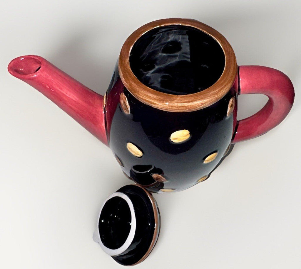 Swid Powell "Bean" Coffee or Tea Pot Set with Sugar and Creamer Charles Masson - AntiquesEtceteraSwid Powell "Bean" Coffee or Tea Pot Set with Sugar and Creamer Charles MassonSwid PowellAntiquesEtcetera