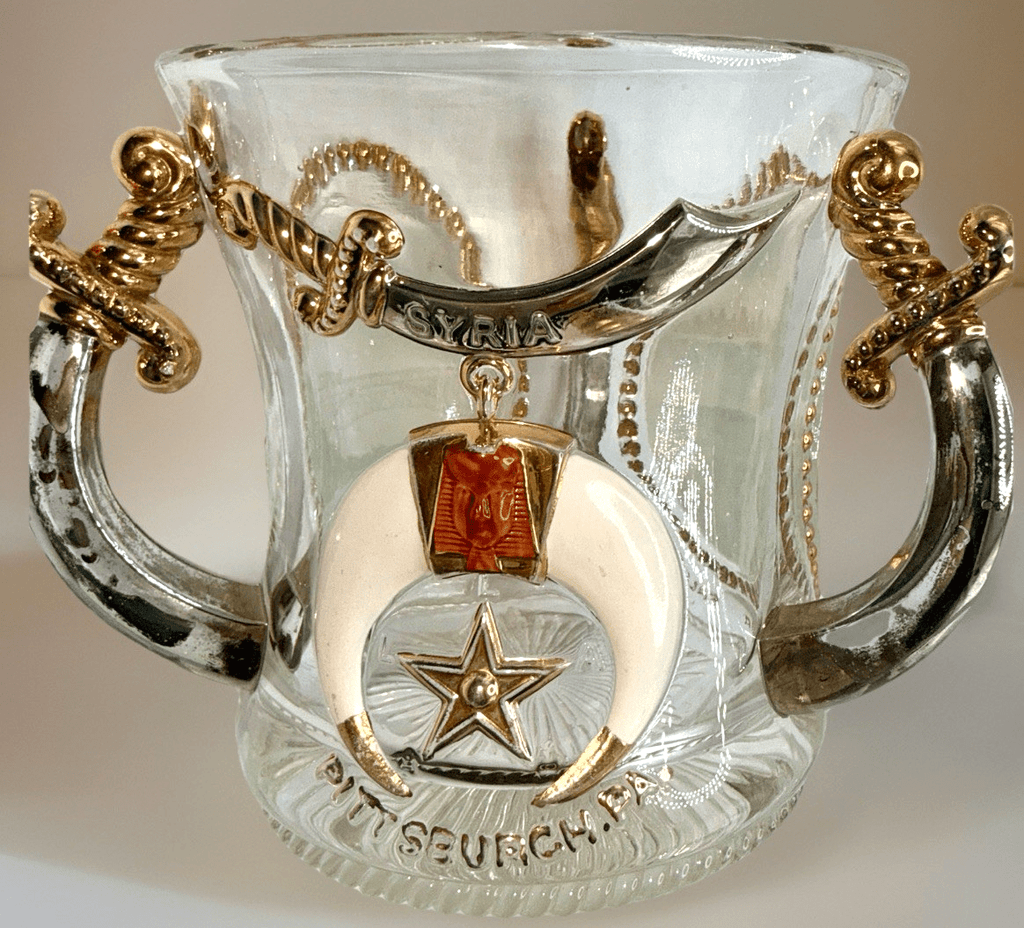 Syria Shriners 3 - Handled Glass Mug Pittsburgh Niagara Falls Gold Gilt June 1905 - AntiquesEtceteraSyria Shriners 3 - Handled Glass Mug Pittsburgh Niagara Falls Gold Gilt June 1905AntiquesEtceteraAntiquesEtcetera