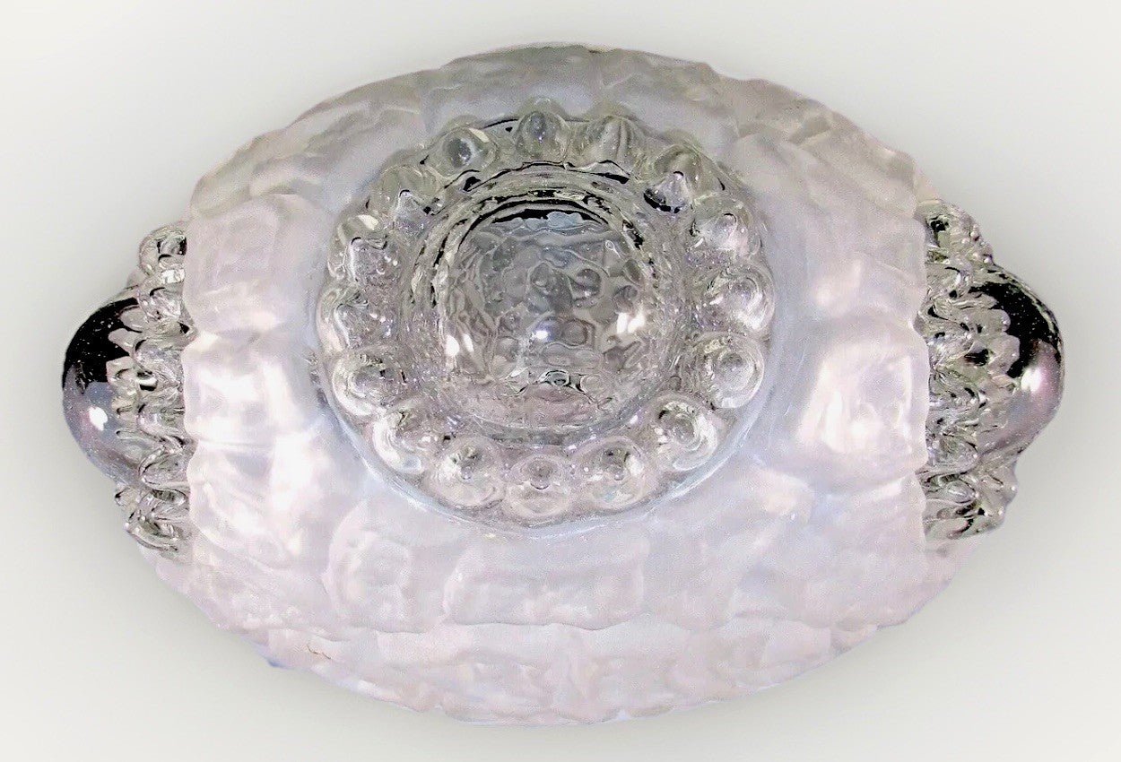 Textured Glass Ceiling Light Shade Bullseye Ceiling Mushroom Frosted Vintage - AntiquesEtceteraTextured Glass Ceiling Light Shade Bullseye Ceiling Mushroom Frosted VintageAntiquesEtceteraAntiquesEtcetera