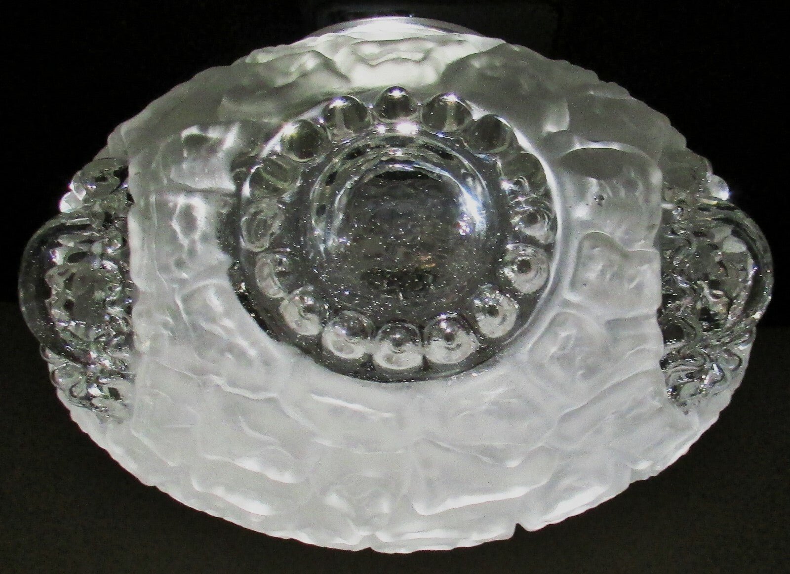 Textured Glass Ceiling Light Shade Bullseye Ceiling Mushroom Frosted Vintage - AntiquesEtceteraTextured Glass Ceiling Light Shade Bullseye Ceiling Mushroom Frosted VintageAntiquesEtceteraAntiquesEtcetera