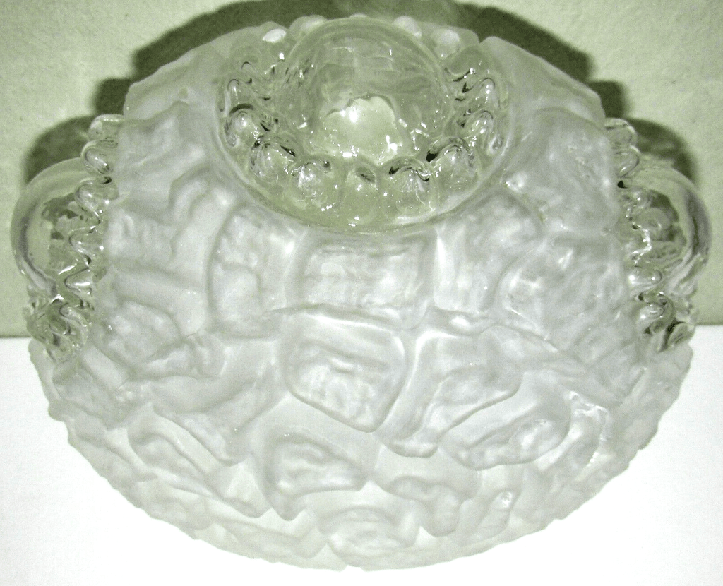 Textured Glass Ceiling Light Shade Bullseye Ceiling Mushroom Frosted Vintage - AntiquesEtceteraTextured Glass Ceiling Light Shade Bullseye Ceiling Mushroom Frosted VintageAntiquesEtceteraAntiquesEtcetera