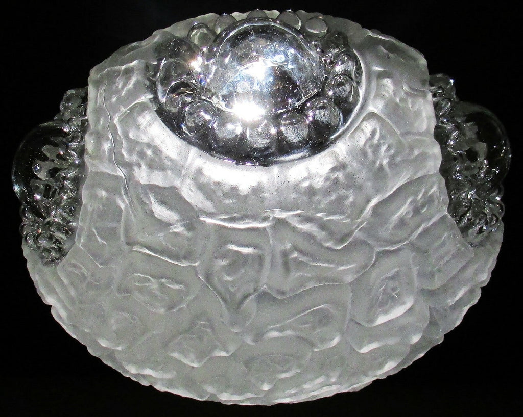 Textured Glass Ceiling Light Shade Bullseye Ceiling Mushroom Frosted Vintage - AntiquesEtceteraTextured Glass Ceiling Light Shade Bullseye Ceiling Mushroom Frosted VintageAntiquesEtceteraAntiquesEtcetera