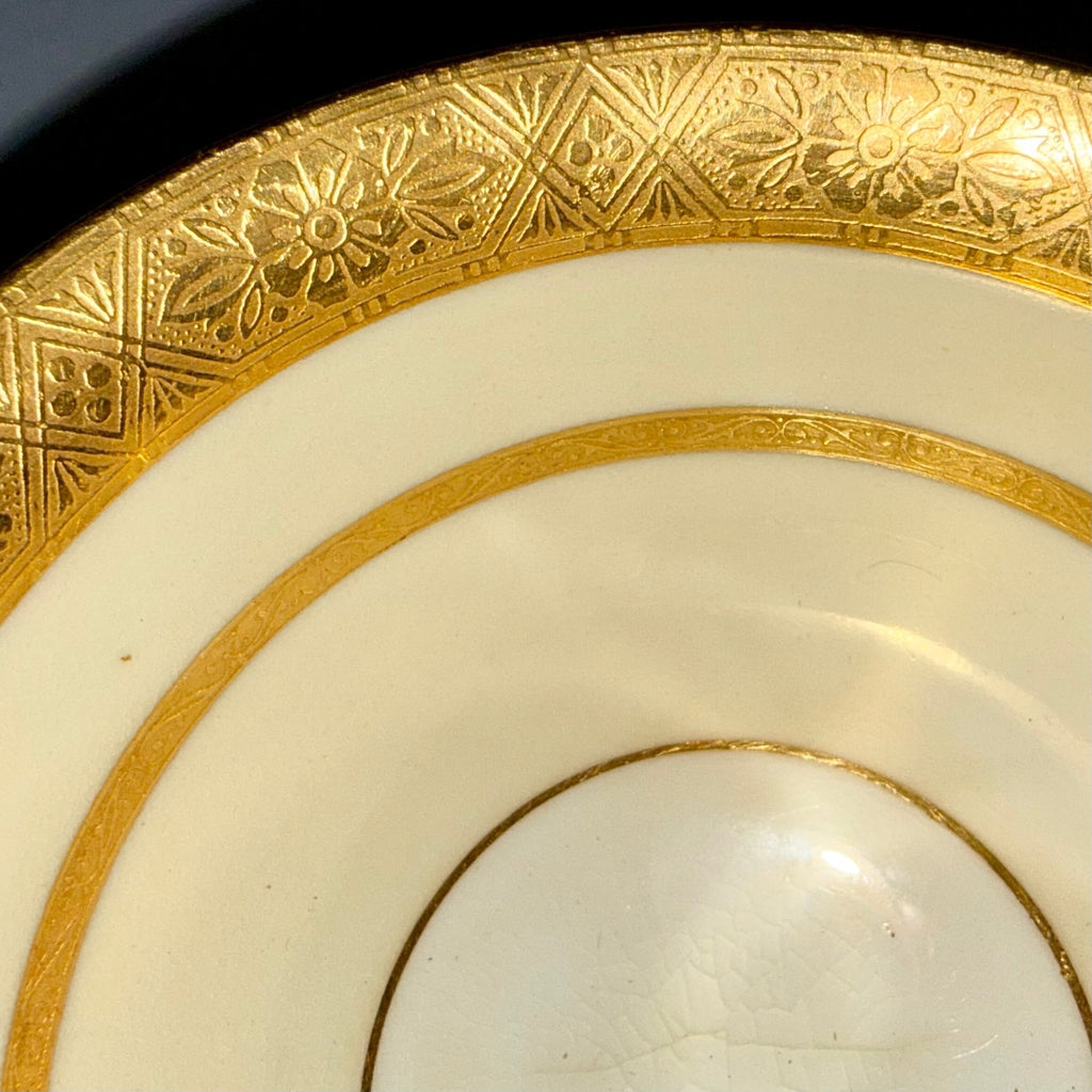 Tiffany & Co. by Minton's Gold Encrusted Cream Soup Cups & Saucers Set of 11 - AntiquesEtceteraTiffany & Co. by Minton's Gold Encrusted Cream Soup Cups & Saucers Set of 11Elegant / Collectible DinnerwareMintons for Tiffany & Co.AntiquesEtcetera