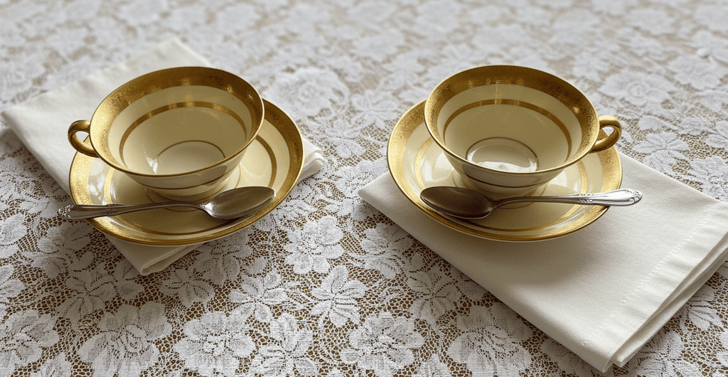 Tiffany & Co. by Minton's Gold Encrusted Cream Soup Cups & Saucers Set of 11 - AntiquesEtceteraTiffany & Co. by Minton's Gold Encrusted Cream Soup Cups & Saucers Set of 11Elegant / Collectible DinnerwareMintons for Tiffany & Co.AntiquesEtcetera