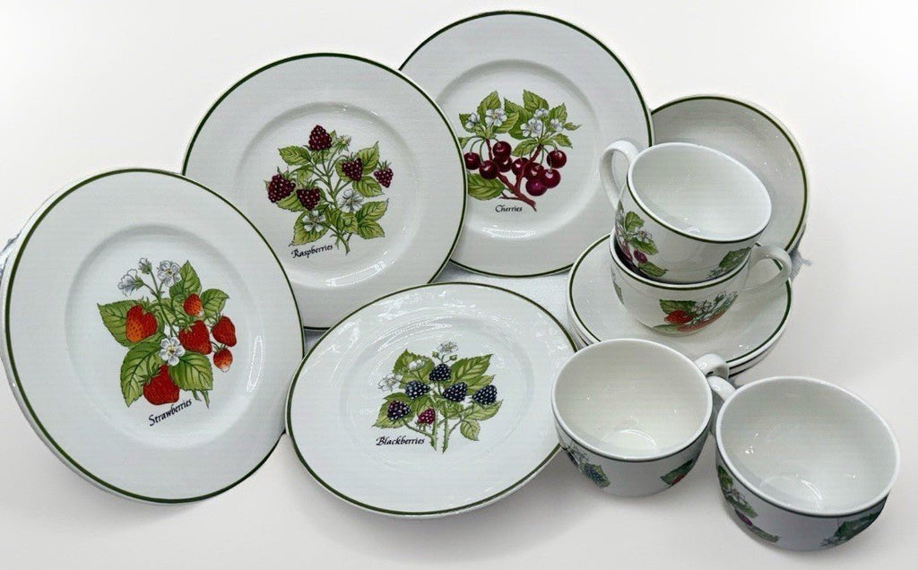 Tiffany & Co NY Fruit Dessert Service for 4 Staffordshire Garden Johnson Bros. - AntiquesEtceteraTiffany & Co NY Fruit Dessert Service for 4 Staffordshire Garden Johnson Bros.Tiffany & Co.AntiquesEtcetera
