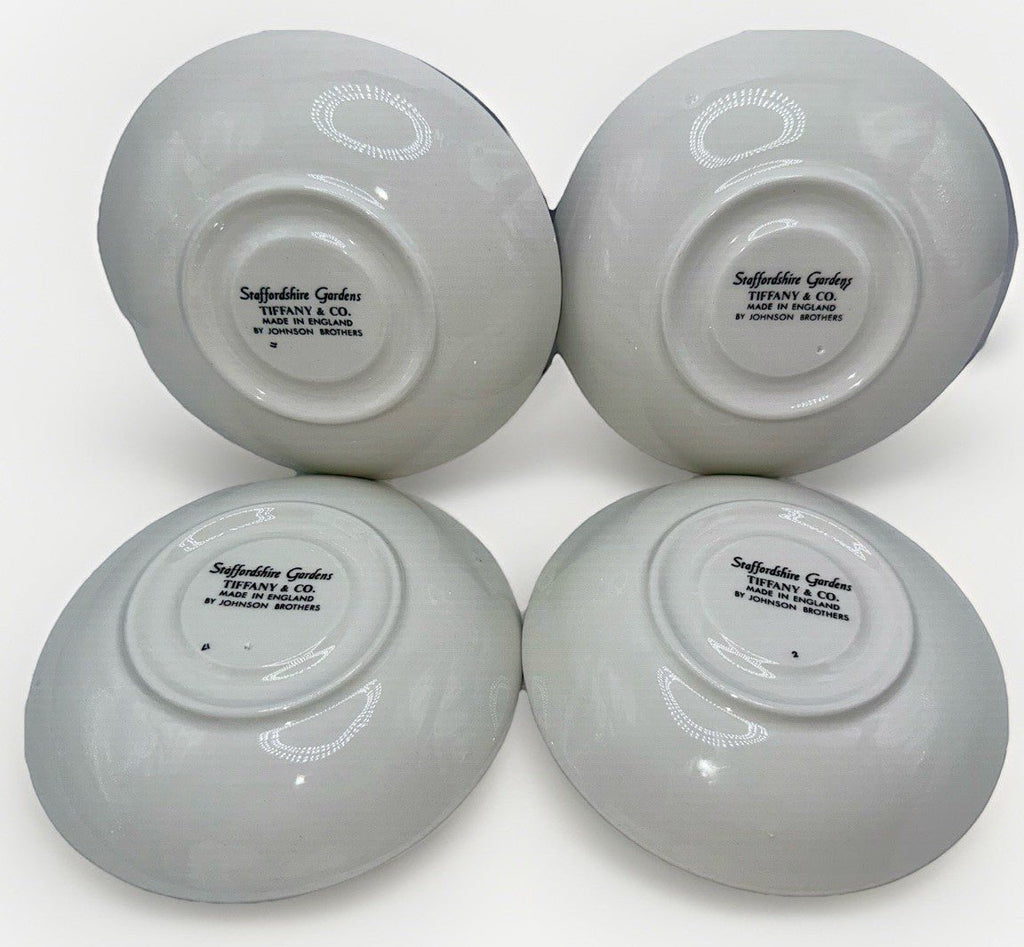 Tiffany & Co NY Fruit Dessert Service for 4 Staffordshire Garden Johnson Bros. - AntiquesEtceteraTiffany & Co NY Fruit Dessert Service for 4 Staffordshire Garden Johnson Bros.Tiffany & Co.AntiquesEtcetera