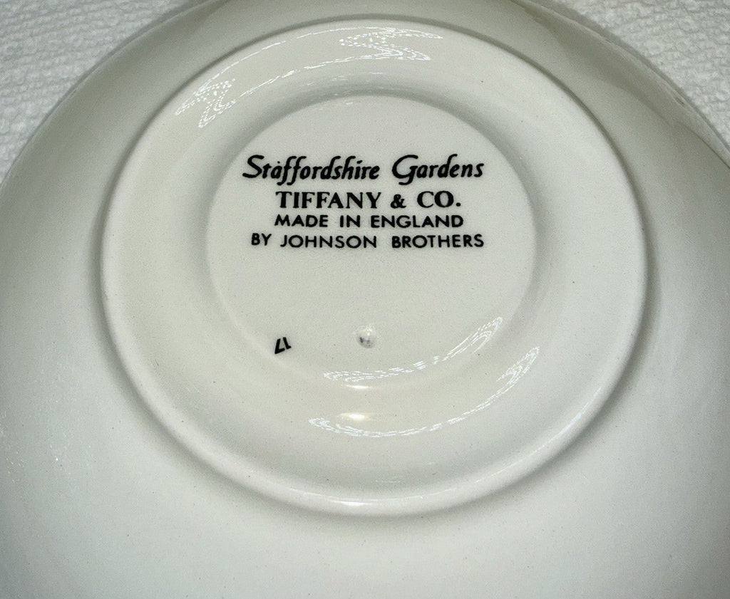 Tiffany & Co NY Fruit Dessert Staffordshire Garden Service for 4 Johnson Bros. - AntiquesEtceteraTiffany & Co NY Fruit Dessert Staffordshire Garden Service for 4 Johnson Bros.Tiffany & Co.AntiquesEtcetera