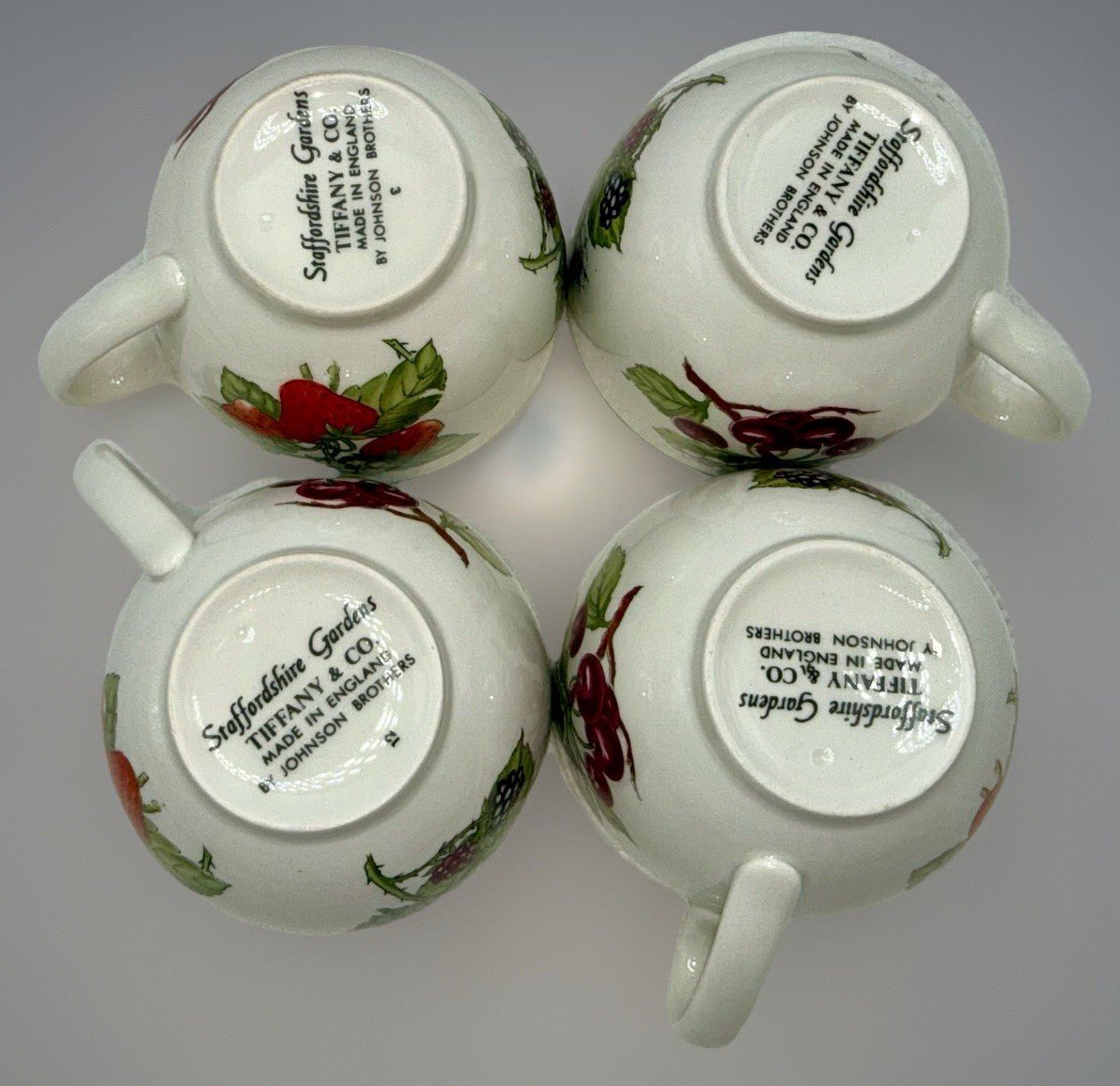 Tiffany & Co NY Fruit Dessert Staffordshire Garden Service for 4 Johnson Bros. - AntiquesEtceteraTiffany & Co NY Fruit Dessert Staffordshire Garden Service for 4 Johnson Bros.Tiffany & Co.AntiquesEtcetera
