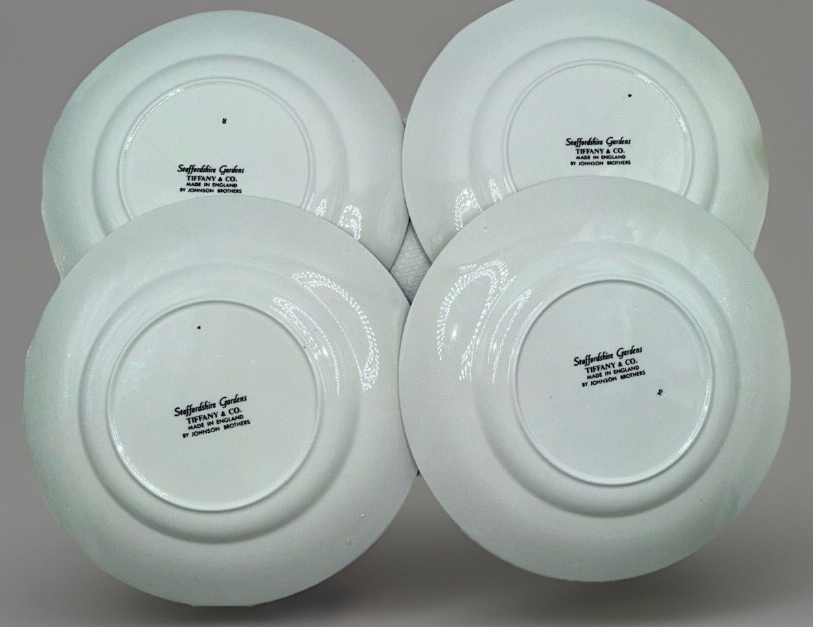 Tiffany & Co NY Fruit Dessert Staffordshire Garden Service for 4 Johnson Bros. - AntiquesEtceteraTiffany & Co NY Fruit Dessert Staffordshire Garden Service for 4 Johnson Bros.Tiffany & Co.AntiquesEtcetera