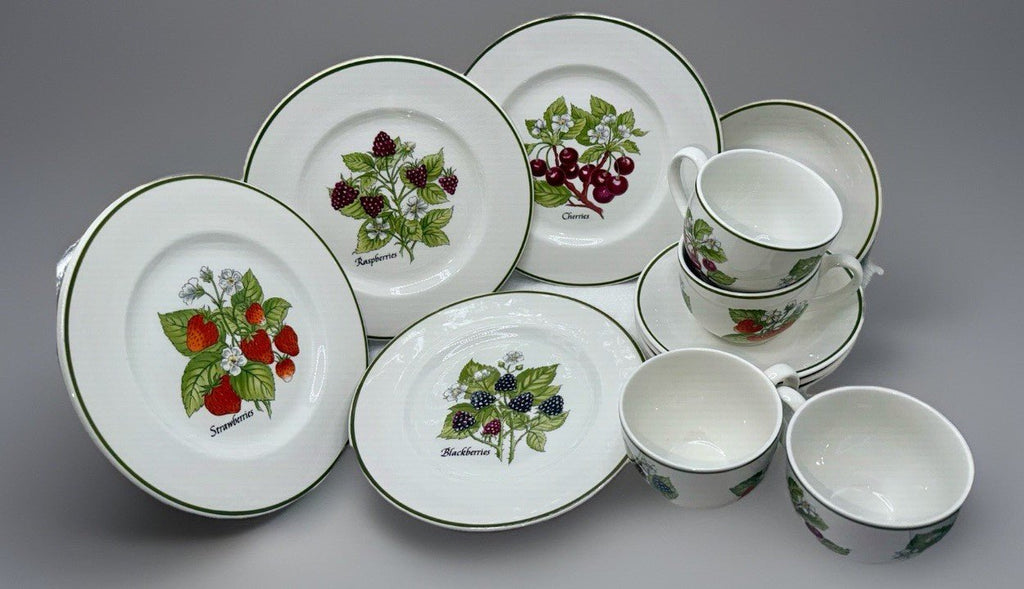 Tiffany & Co NY Fruit Dessert Staffordshire Garden Service for 4 Johnson Bros. - AntiquesEtceteraTiffany & Co NY Fruit Dessert Staffordshire Garden Service for 4 Johnson Bros.Tiffany & Co.AntiquesEtcetera