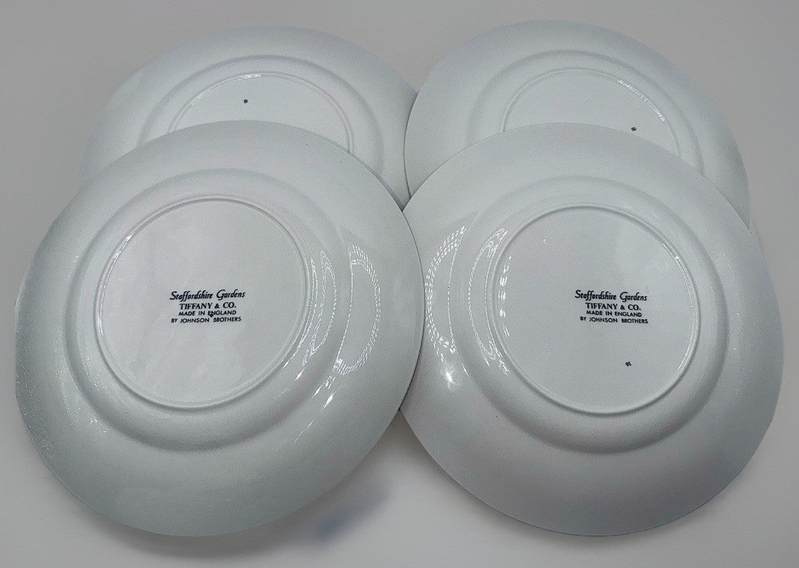 Tiffany & Co NY Fruit Staffordshire Garden Dessert Service for 4 Johnson Bros. - AntiquesEtceteraTiffany & Co NY Fruit Staffordshire Garden Dessert Service for 4 Johnson Bros.Tiffany & Co.AntiquesEtcetera