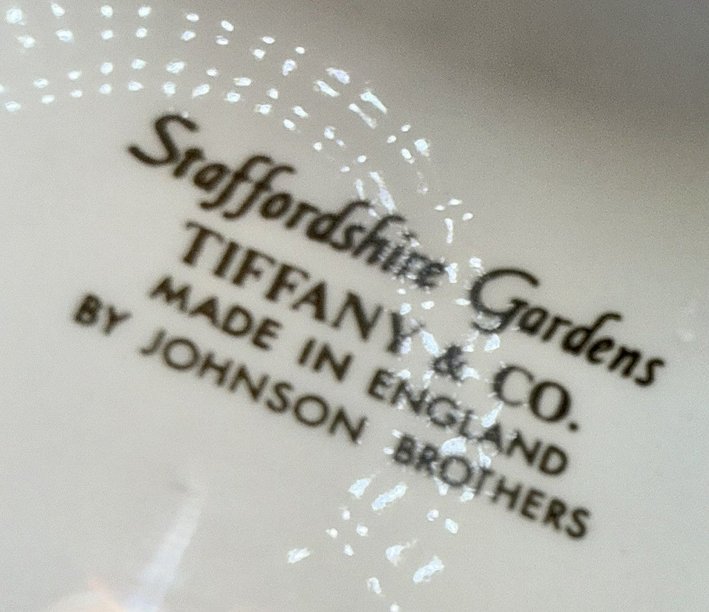 Tiffany & Co NY Fruit Staffordshire Garden Dessert Service for 4 Johnson Bros. - AntiquesEtceteraTiffany & Co NY Fruit Staffordshire Garden Dessert Service for 4 Johnson Bros.Tiffany & Co.AntiquesEtcetera